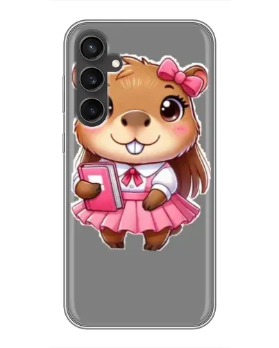 Чехол для Samsung Galaxy S23 с картинкой «Девочка капибара»