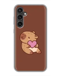 Чохол для Samsung Galaxy S23 з картинкою «Капібара з серцем»