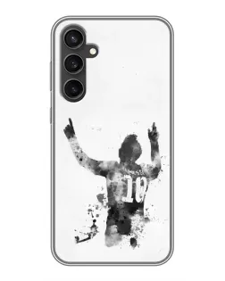 Чехол для Samsung Galaxy S23 с картинкой «Черно-белый силуэт Месси» Чехол для Samsung Galaxy S23 с картинкой «Черно-белый силуэт Месси»