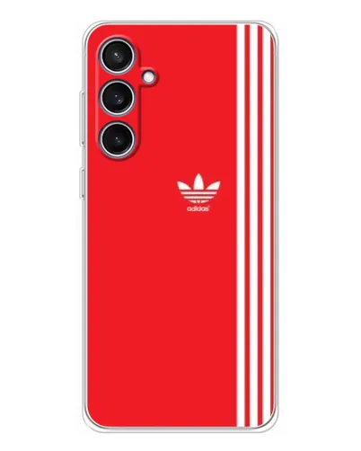 Чехол для Samsung Galaxy S24 FE с картинкой «Красный минимализм Adidas» Чехол для Samsung Galaxy S24 FE с картинкой «Красный минимализм Adidas»