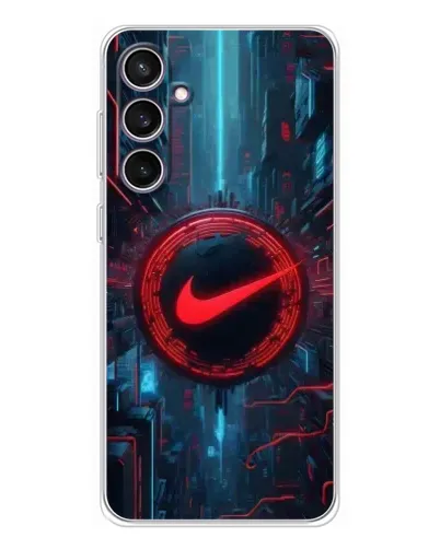 Чехол для Samsung Galaxy S24 FE с картинкой «Техногенный стиль Nike»