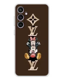 Чехол для Samsung Galaxy S24 FE с картинкой «LV и Микки Маус»