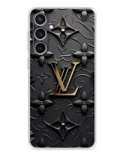 Чехол для Samsung Galaxy S24 FE с картинкой «Кожаная текстура LV»