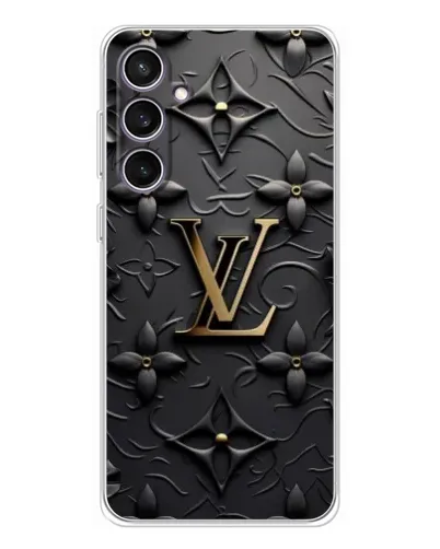 Чехол для Samsung Galaxy S24 FE с картинкой «Кожаная текстура LV»