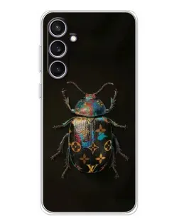 Чехол для Samsung Galaxy S24 FE с картинкой «LV — мраморный принт»