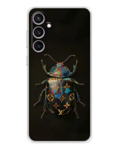 Чехол для Samsung Galaxy S24 FE с картинкой «LV — мраморный принт»