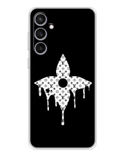 Чехол для Samsung Galaxy S24 FE с картинкой «Цветочная монограмма»