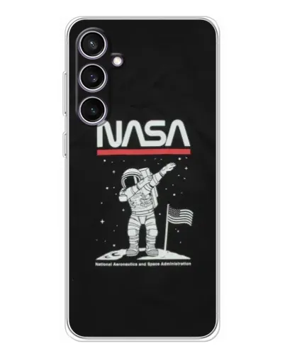 Чехол для Samsung Galaxy S24 FE с картинкой «NASA — шагаем по Луне» Чехол для Samsung Galaxy S24 FE с картинкой «NASA — шагаем по Луне»