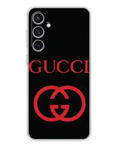 Чехол для Samsung Galaxy S24 FE с картинкой «Gucci — красный логотип» Чехол для Samsung Galaxy S24 FE с картинкой «Gucci — красный логотип»