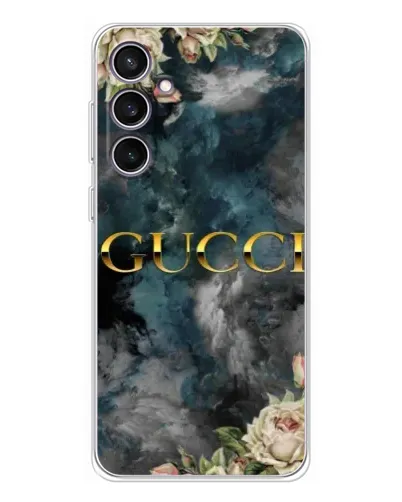 Чехол для Samsung Galaxy S24 FE с картинкой «Абстрактные цветы Gucci» Чехол для Samsung Galaxy S24 FE с картинкой «Абстрактные цветы Gucci»