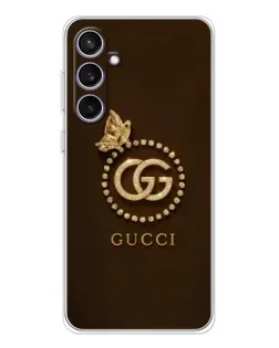 Чехол для Samsung Galaxy S24 FE с картинкой «Gucci — золотая бабочка» Чехол для Samsung Galaxy S24 FE с картинкой «Gucci — золотая бабочка»