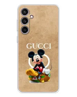 Чехол для Samsung Galaxy S24 FE с картинкой «Микки Маус Gucci — крафт» Чехол для Samsung Galaxy S24 FE с картинкой «Микки Маус Gucci — крафт»