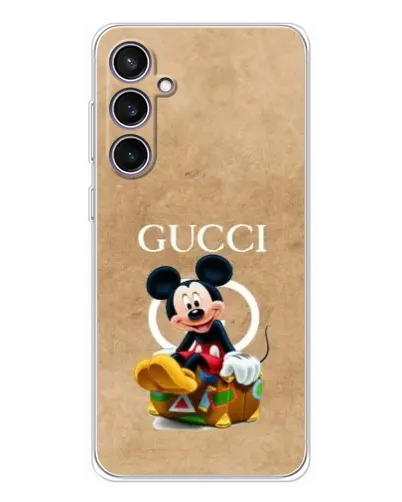 Чехол для Samsung Galaxy S24 FE с картинкой «Микки Маус Gucci — крафт» Чехол для Samsung Galaxy S24 FE с картинкой «Микки Маус Gucci — крафт»