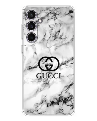 Чехол для Samsung Galaxy S24 FE с картинкой «Gucci — мраморный шик» Чехол для Samsung Galaxy S24 FE с картинкой «Gucci — мраморный шик»