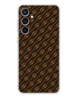 Чехол для Samsung Galaxy S24 FE с картинкой «Gucci — золотые диагонали» Чехол для Samsung Galaxy S24 FE с картинкой «Gucci — золотые диагонали»