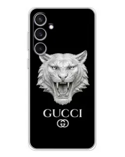 Чехол для Samsung Galaxy S24 FE с картинкой «Gucci — серебряный лев» Чехол для Samsung Galaxy S24 FE с картинкой «Gucci — серебряный лев»