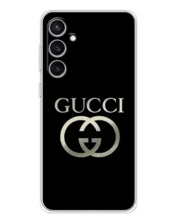 Чехол для Samsung Galaxy S24 FE с картинкой «Gucci — золото на черном» Чехол для Samsung Galaxy S24 FE с картинкой «Gucci — золото на черном»