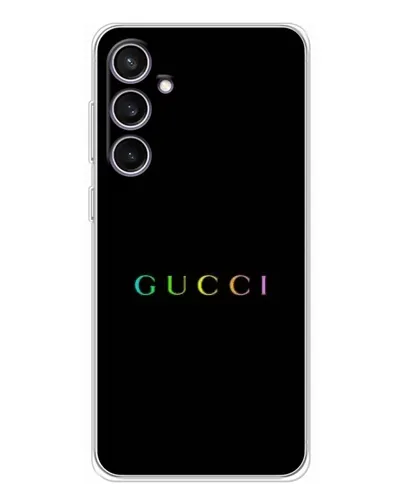 Чехол для Samsung Galaxy S24 FE с картинкой «Gucci — неоновый минимализм» Чехол для Samsung Galaxy S24 FE с картинкой «Gucci — неоновый минимализм»