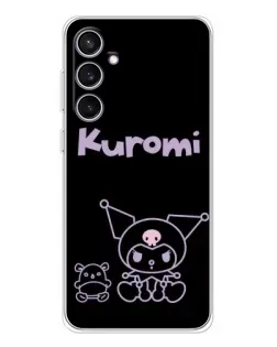 Чехол для Samsung Galaxy S24 FE с картинкой «Kuromi — черный минимализм»