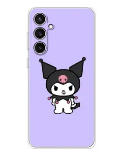 Чехол для Samsung Galaxy S24 FE с картинкой «Kuromi — нежный фиолетовый»