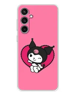 Чехол для Samsung Galaxy S24 FE с картинкой «Kuromi — любовь в сердце»