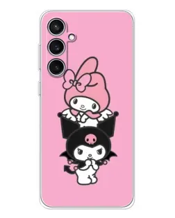 Чехол для Samsung Galaxy S24 FE с картинкой «My Melody и Kuromi»