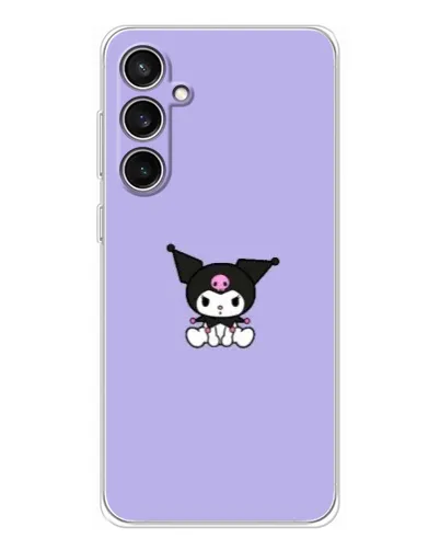 Чехол для Samsung Galaxy S24 FE с картинкой «Kuromi — фиолетовый минимализм»