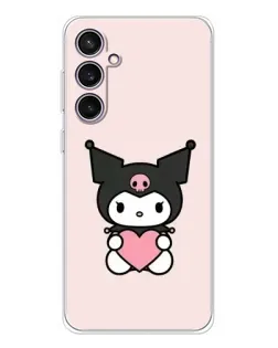 Чехол для Samsung Galaxy S24 FE с картинкой «Kuromi и сердце»