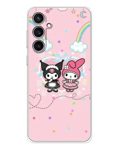 Чехол для Samsung Galaxy S24 FE с картинкой «My Melody и Kuromi»