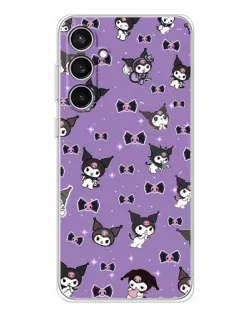 Чехол для Samsung Galaxy S24 FE с картинкой «Kuromi — паттерн»