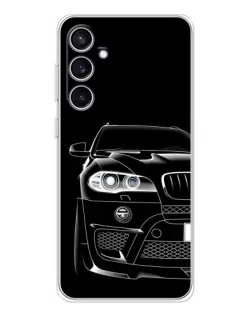 Чехол для Samsung Galaxy S24 FE с картинкой «Темный силуэт BMW» Чехол для Samsung Galaxy S24 FE с картинкой «Темный силуэт BMW»