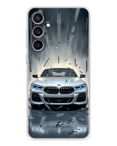 Чехол для Samsung Galaxy S24 FE с картинкой «BMW в свете фар»