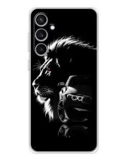 Чехол для Samsung Galaxy S24 FE с картинкой «BMW и лев» Чехол для Samsung Galaxy S24 FE с картинкой «BMW и лев»