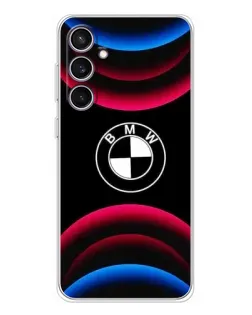 Чехол для Samsung Galaxy S24 FE с картинкой «Логотип BMW и неоновые дуги» Чехол для Samsung Galaxy S24 FE с картинкой «Логотип BMW и неоновые дуги»