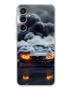 Чехол для Samsung Galaxy S24 FE с картинкой «BMW в дыму» Чехол для Samsung Galaxy S24 FE с картинкой «BMW в дыму»