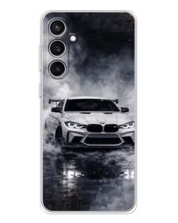 Чехол для Samsung Galaxy S24 FE с картинкой «BMW сквозь туман» Чехол для Samsung Galaxy S24 FE с картинкой «BMW сквозь туман»