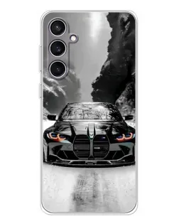 Чехол для Samsung Galaxy S24 FE с картинкой «BMW — акварельный дрифт» Чехол для Samsung Galaxy S24 FE с картинкой «BMW — акварельный дрифт»