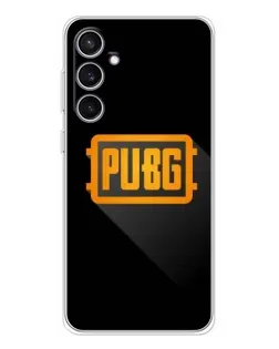 Чехол для Samsung Galaxy S24 FE с картинкой «PUBG — рамка лого»