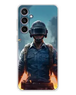 Чехол для Samsung Galaxy S24 FE с картинкой «PUBG — реалистичный герой»