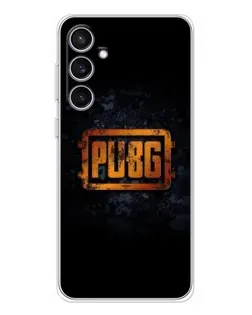 Чехол для Samsung Galaxy S24 FE с картинкой «PUBG — золотой логотип»