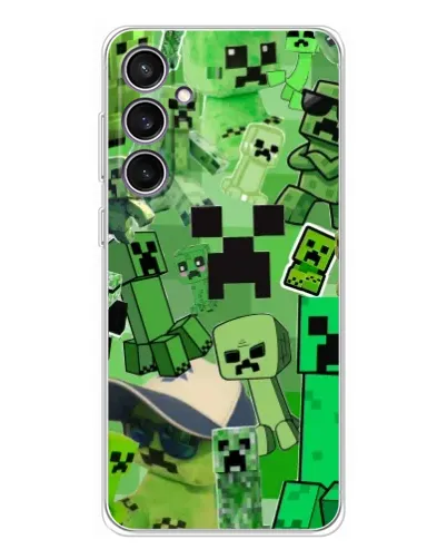 Чехол для Samsung Galaxy S24 FE с картинкой «Криперы Minecraft»