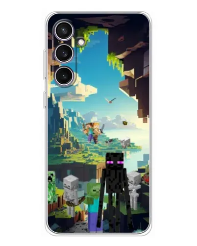 Чехол для Samsung Galaxy S24 FE с картинкой «Эндермен в лесу»