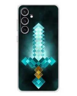 Чехол для Samsung Galaxy S24 FE с картинкой «Алмазный меч неон» Чехол для Samsung Galaxy S24 FE с картинкой «Алмазный меч неон»