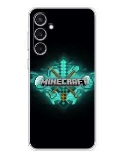 Чехол для Samsung Galaxy S24 FE с картинкой «Minecraft Diamond лого» Чехол для Samsung Galaxy S24 FE с картинкой «Minecraft Diamond лого»