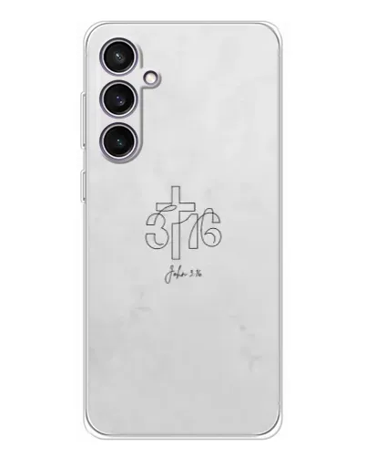 Чехол для Samsung Galaxy S24 FE с картинкой «Иоанна 3:16 Крест»