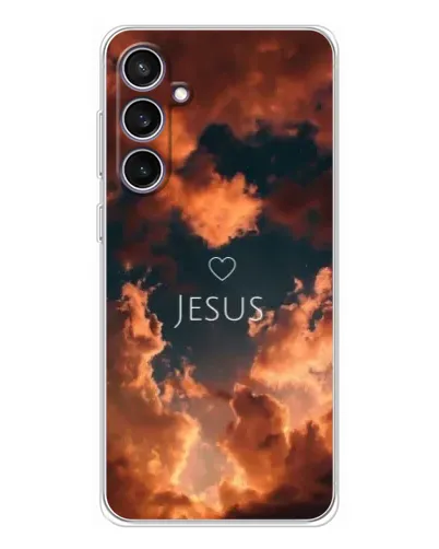 Чехол для Samsung Galaxy S24 FE с картинкой «Сияние Имени Jesus»