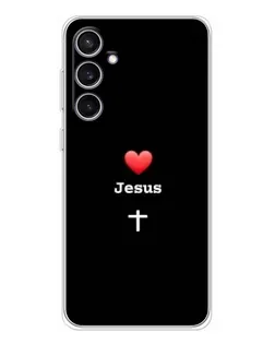 Чехол для Samsung Galaxy S24 FE с картинкой «Сердце - Jesus» Чехол для Samsung Galaxy S24 FE с картинкой «Сердце - Jesus»
