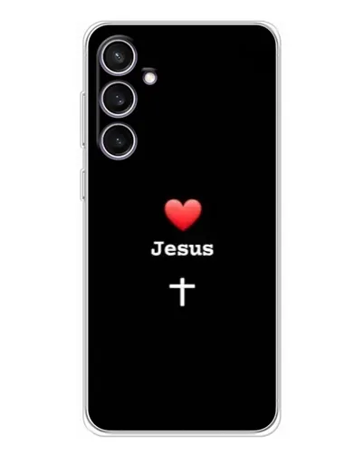 Чехол для Samsung Galaxy S24 FE с картинкой «Сердце - Jesus»