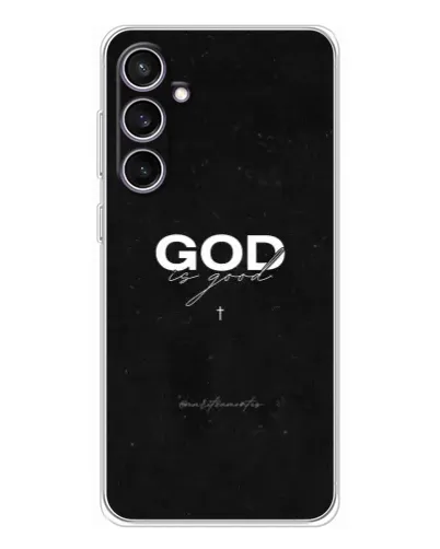 Чехол для Samsung Galaxy S24 FE с картинкой «GOD — Бог над всем»