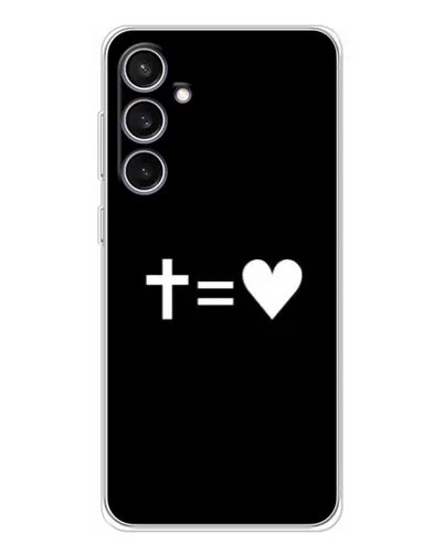 Чехол для Samsung Galaxy S24 FE с картинкой «Крест и Сердце»